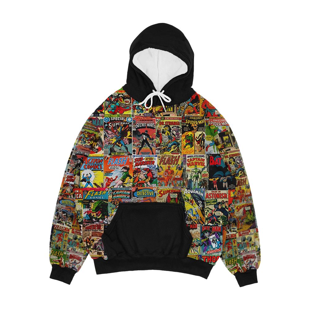 Vintage Comic Book Pattern Men's All-Over-Print Hoodie