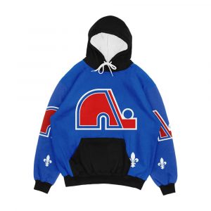 Vintage Quebec Hockey Retro Nordiques Men's All-Over-Print Hoodie