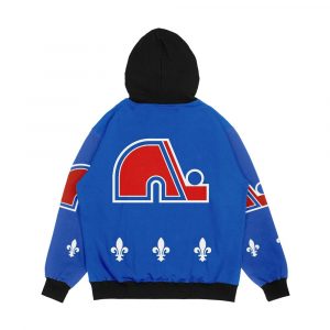 Alternative view of Vintage Quebec Hockey Retro Nordiques Men's All-Over-Print Hoodie