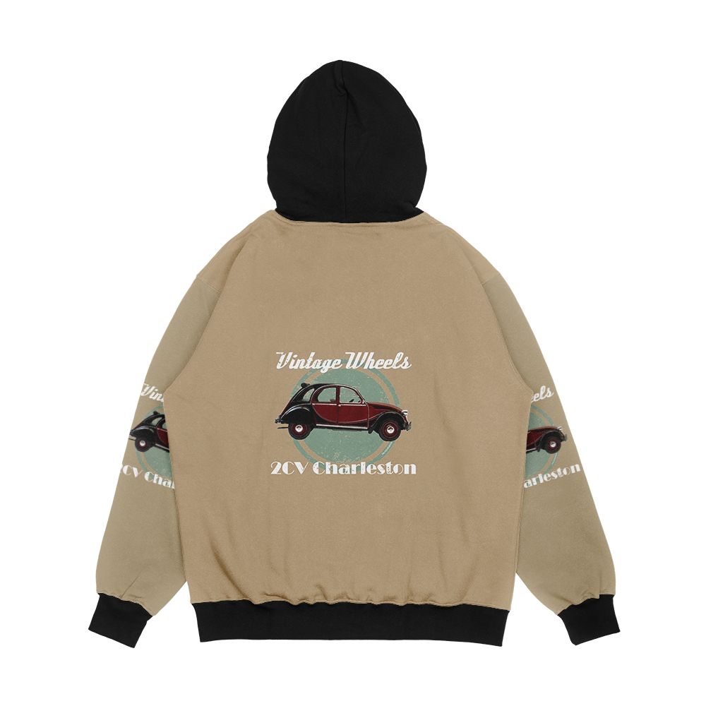 Vintage Wheels Citro n 2Cv Charleston Men's All-Over-Print Hoodie - Image 2