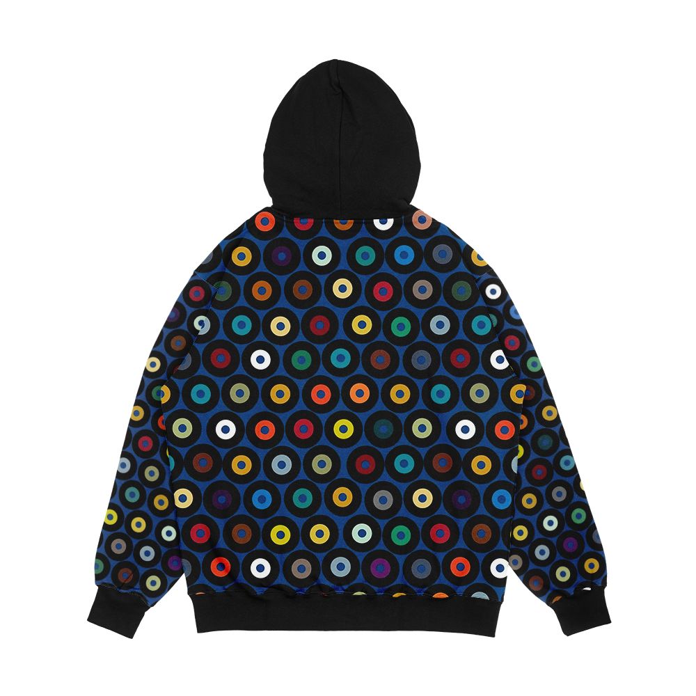 Vinyl Blue Men's All-Over-Print Hoodie - Image 2