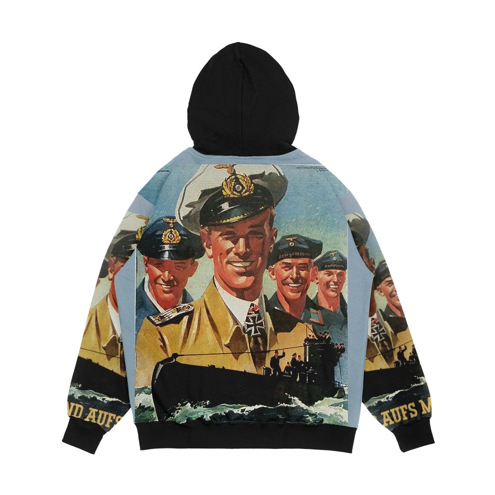 Volunteer For The Navy Vintage German Kriegsmarine Men's All-Over-Print Hoodie - Image 2