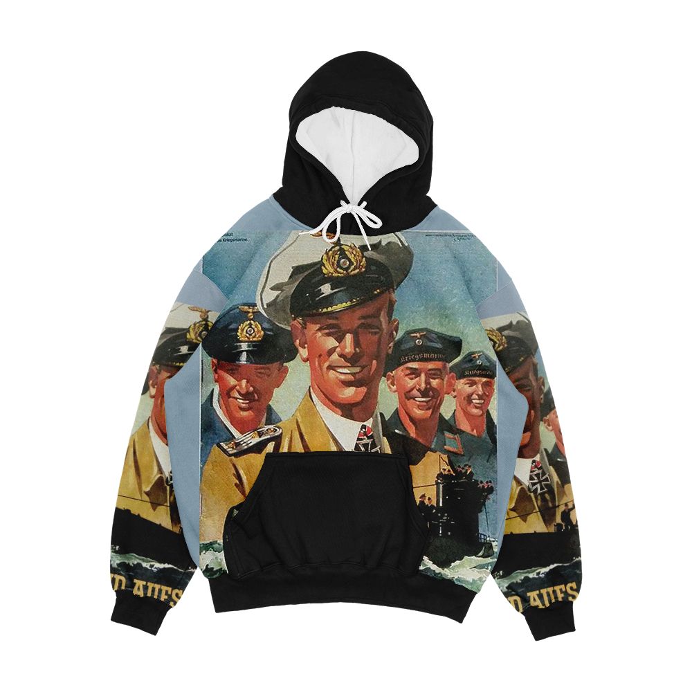 Volunteer For The Navy Vintage German Kriegsmarine Men's All-Over-Print Hoodie