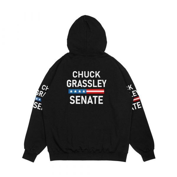 Vote Chuck Grassley Iowa Senator're Elect Chuck Grassley Men's All-Over-Print Hoodie - Image 2
