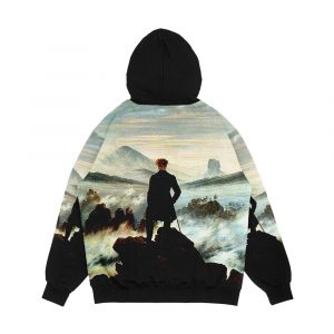 Alternative view of Wanderer Above A Sea Of Fog Caspar Friedrich Men's All-Over-Print Hoodie