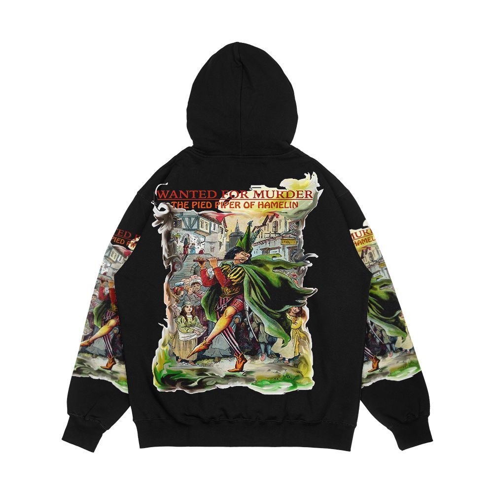 Wanted For Murder Pied Piper Of Hamelin Classic Tales Men's All-Over-Print Hoodie - Image 2