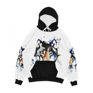 Watercolour Wolf Men's All-Over-Print Hoodie