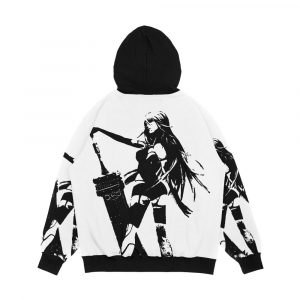Alternative view of Weathered A2 Nier Automata Men's All-Over-Print Hoodie