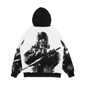 Alternative view of Weathered Corvo Dishonored Men's All-Over-Print Hoodie