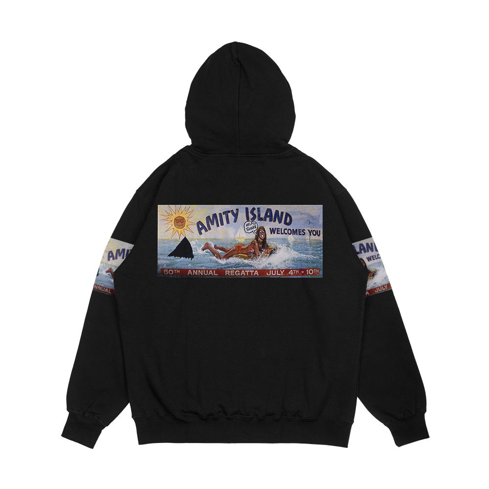 Welcome To Amity Island Men's All-Over-Print Hoodie - Image 2