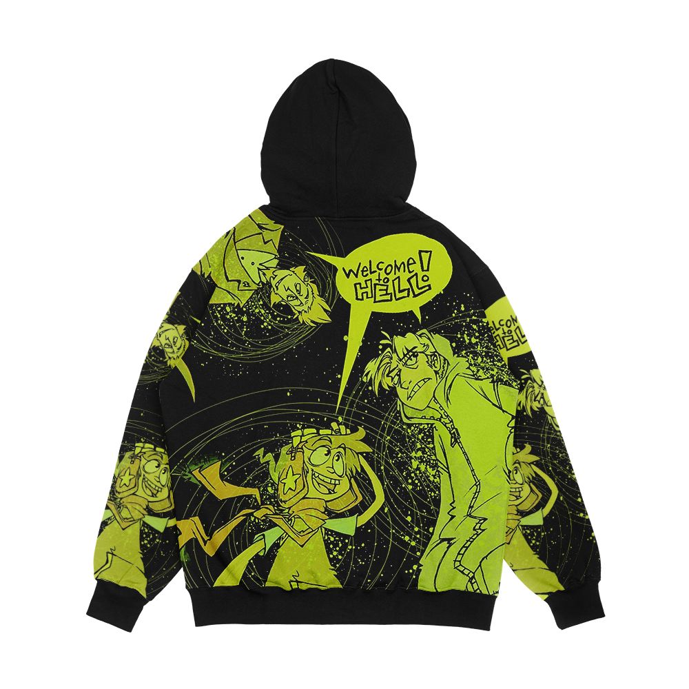 Welcome To Hell Kickstarter Poster Design Men's All-Over-Print Hoodie - Image 2