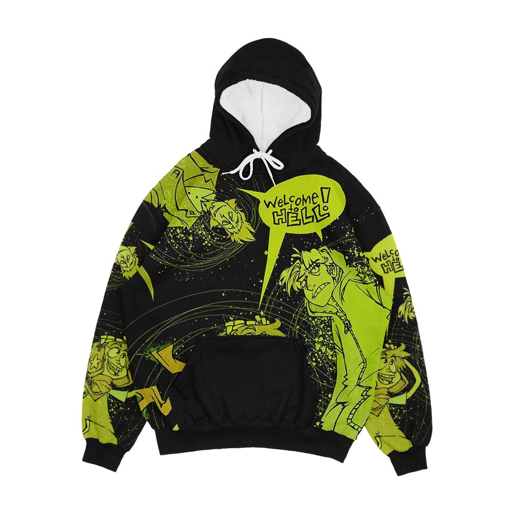 Welcome To Hell Kickstarter Poster Design Men's All-Over-Print Hoodie