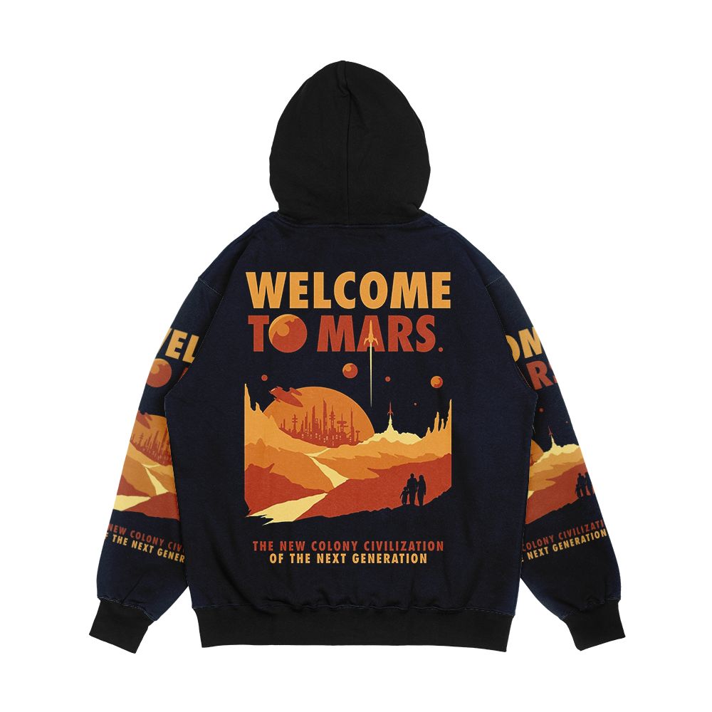 Welcome To Mars Men's All-Over-Print Hoodie - Image 2