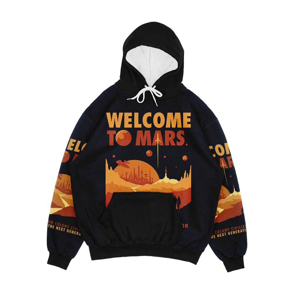 Welcome To Mars Men's All-Over-Print Hoodie