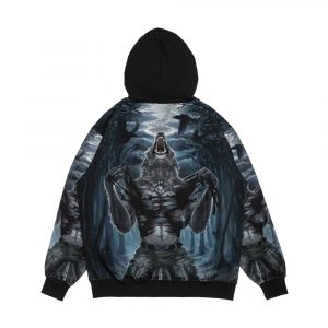 Alternative view of Werewolf Ripping Shirt Meme Men's All-Over-Print Hoodie
