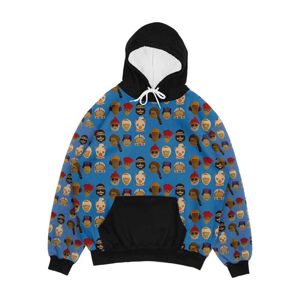 Wes Anderson s Hats Men's All-Over-Print Hoodie