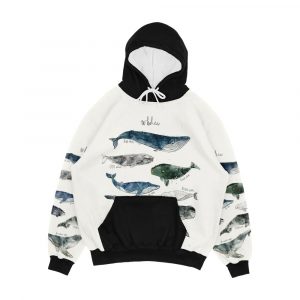 Whales Men's All-Over-Print Hoodie