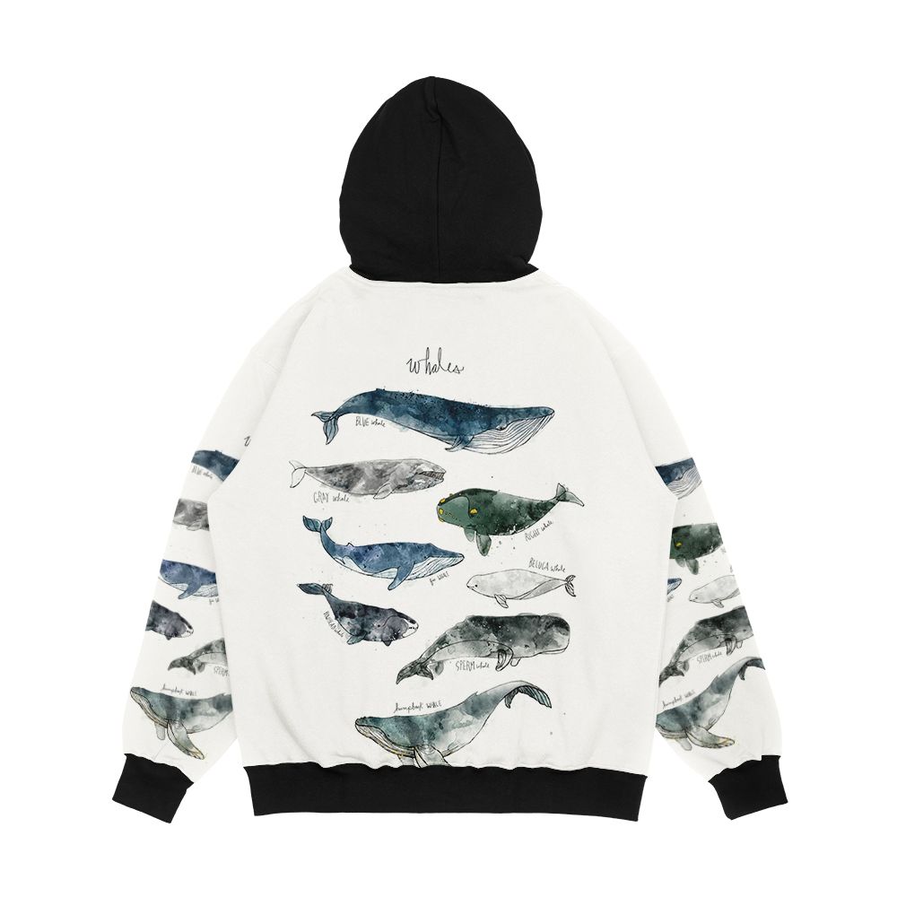 Whales Men's All-Over-Print Hoodie - Image 2