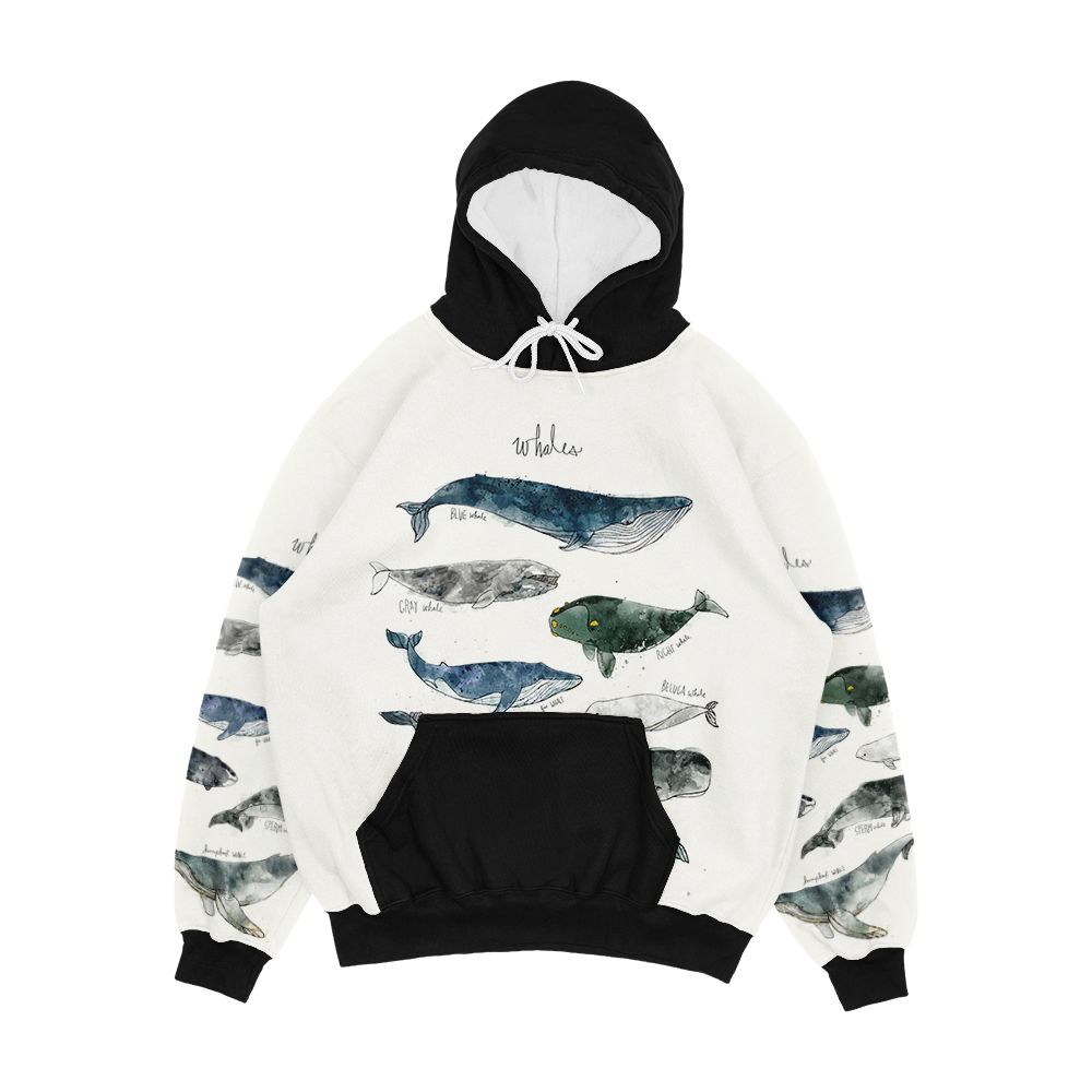 Whales Men's All-Over-Print Hoodie