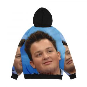 Alternative view of Whats Gibby Thinking About Men's All-Over-Print Hoodie