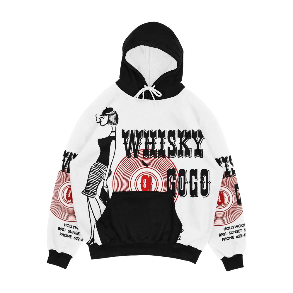 Whisky A Go Go Vintage Poster Restoration Digital Painting Retro Band Gig Poster Men's All-Over-Print Hoodie