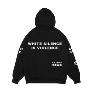 Alternative view of White Silence Is Violence Men's All-Over-Print Hoodie