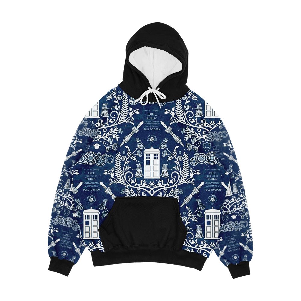 Who Damask Men's All-Over-Print Hoodie