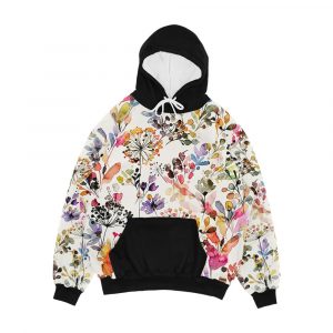 Wild Flowers And Plants Watercolor Wild Nature Botanical Print Men's All-Over-Print Hoodie