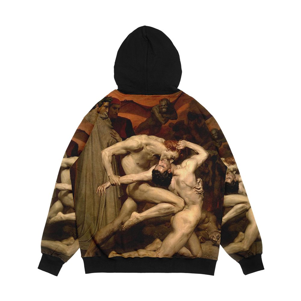William Adolphe Bouguereau Dante And Virgil Dante Et Virgile 1850 Men's All-Over-Print Hoodie - Image 2