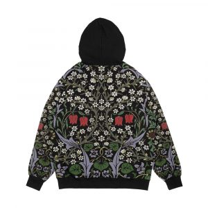 Alternative view of William Morris Blackthorn Tapestry Art Print Floral Pattern Men's All-Over-Print Hoodie