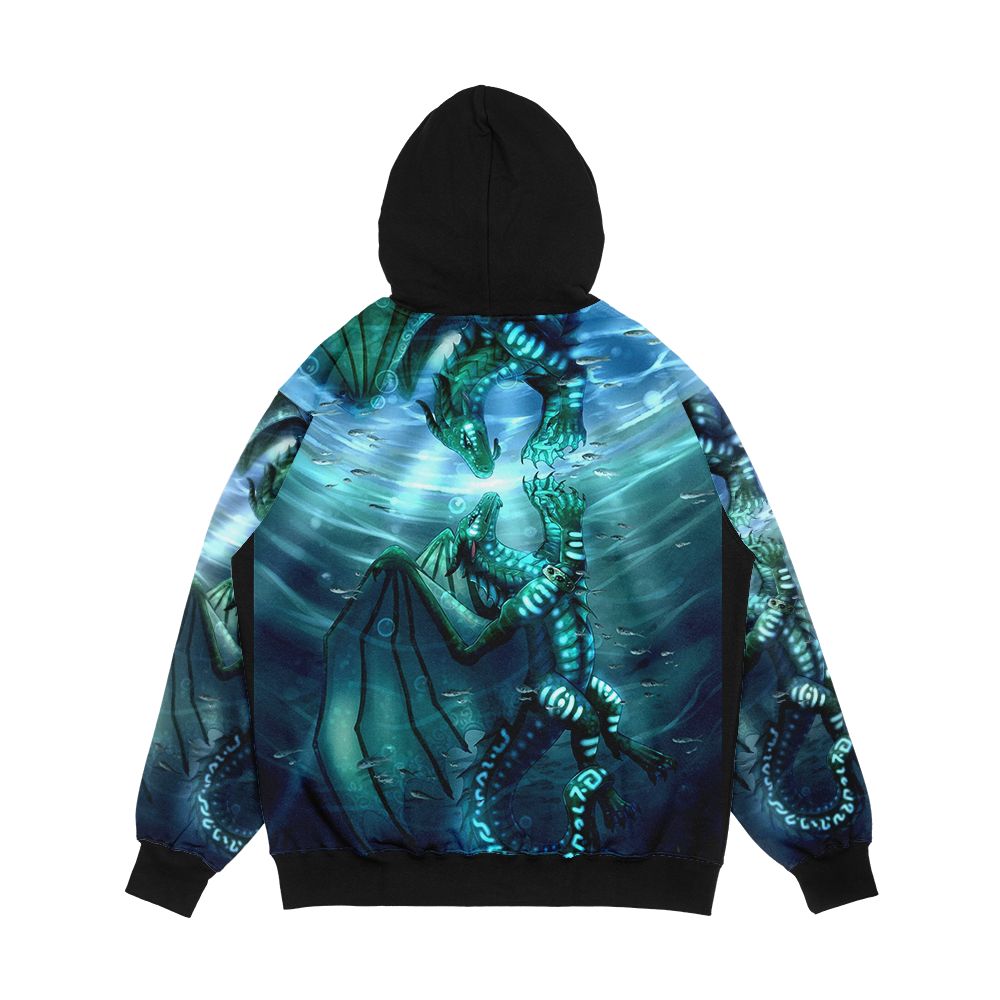 Wings Of Fire Fathom And Turtle Men's All-Over-Print Hoodie - Image 2