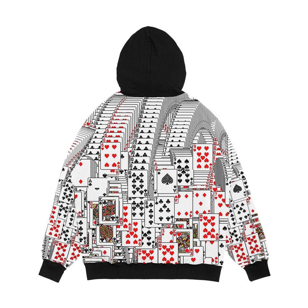 Winning At Solitare Men's All-Over-Print Hoodie - Image 2