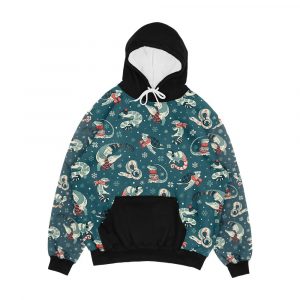 Winter Herps In Dark Blue Men's All-Over-Print Hoodie