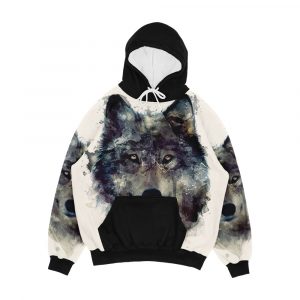 Wolf Persevere Men's All-Over-Print Hoodie