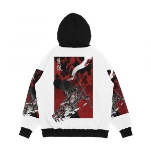 Alternative view of Wolf With Katana Sekiro Men's All-Over-Print Hoodie