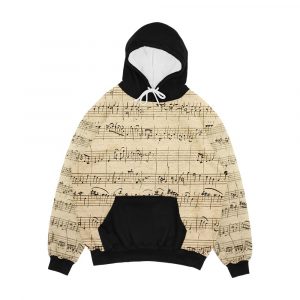 Wolfgang Amadeus Mozart Sheet Music Men's All-Over-Print Hoodie