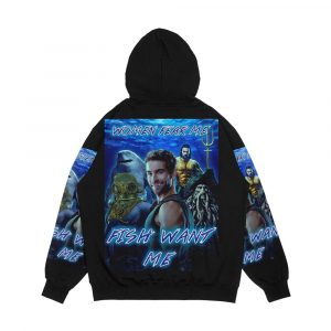 Alternative view of Women Fear Me Fish Want Me Men's All-Over-Print Hoodie