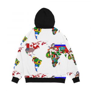 Alternative view of World Flags Map Men's All-Over-Print Hoodie