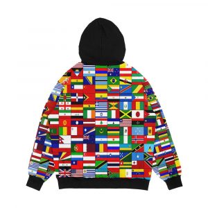 Alternative view of World Flags Men's All-Over-Print Hoodie