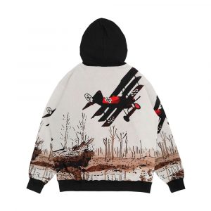 Alternative view of Ww1 Red Baron Men's All-Over-Print Hoodie