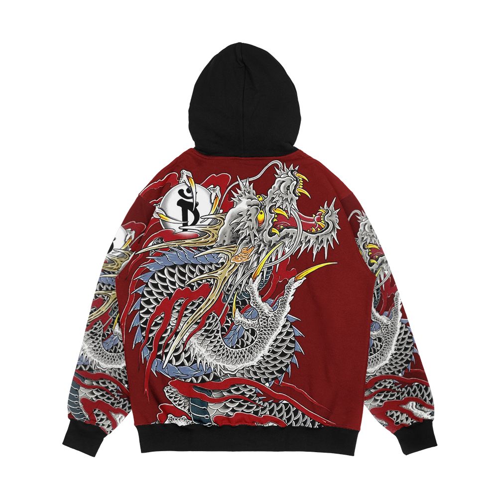 Yakuza Dragon Tattoo Men's All-Over-Print Hoodie - Image 2