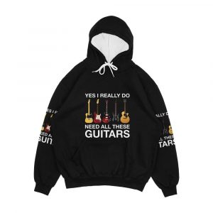 Yes I Really Do Need All These Guitars Men's All-Over-Print Hoodie