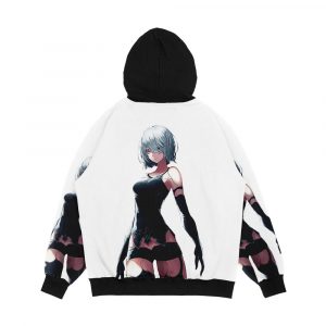 Alternative view of Yorha Type A No 2 Men's All-Over-Print Hoodie
