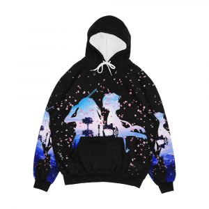 Your Lie In April Shigatsu Wa Kimi No Uso Kaori And Kousei Anime Cherry Blossoms Men's All-Over-Print Hoodie