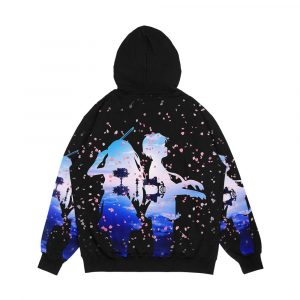Alternative view of Your Lie In April Shigatsu Wa Kimi No Uso Kaori And Kousei Anime Cherry Blossoms Men's All-Over-Print Hoodie