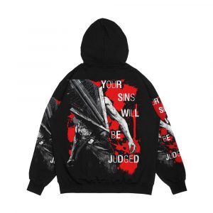 Alternative view of Your Sins Will Be Judged Again Men's All-Over-Print Hoodie