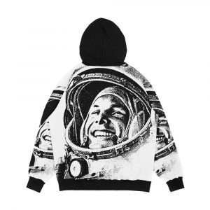 Alternative view of Yuri Gagarin Cccp 2 Men's All-Over-Print Hoodie