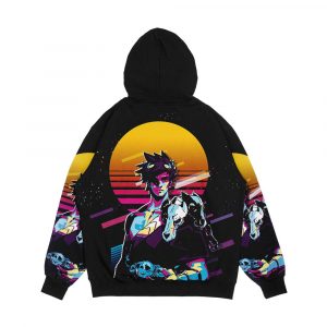 Alternative view of Zagreus Hades 80S Retro Men's All-Over-Print Hoodie