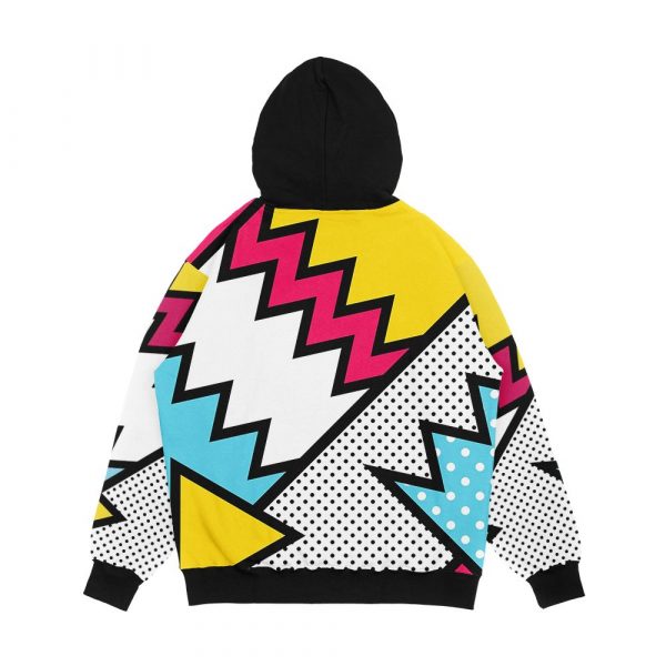 Zigzag 80S Memphis Pattern Men's All-Over-Print Hoodie - Image 2
