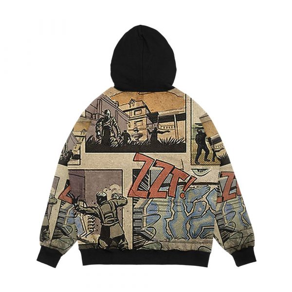 Zombies Loading Screen Comic Men's All-Over-Print Hoodie - Image 2